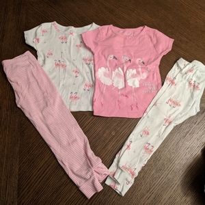 Very Cute Flamingo 4-Piece Pajama Set